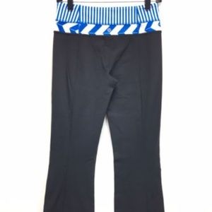 Lululemon Womens Groove Pants Blk Blu Reversible 6